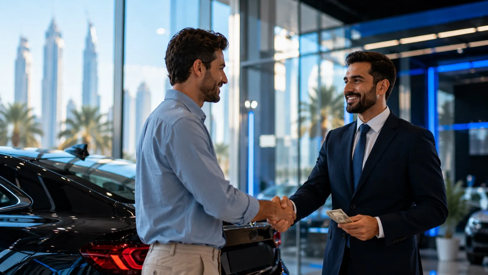 Carology buying a car from a customer for cash in Dubai